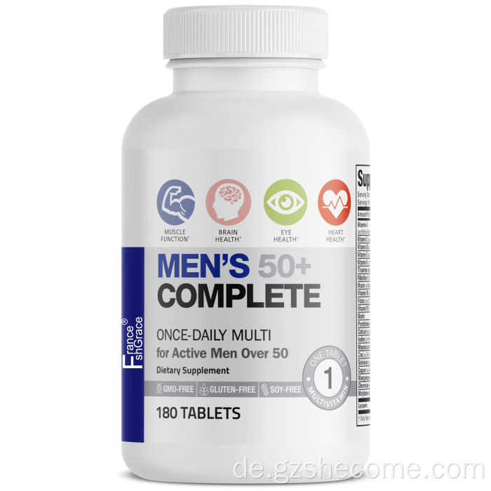 Multivitamin -Tabletten Herren komplette Multimineral -Tabletten